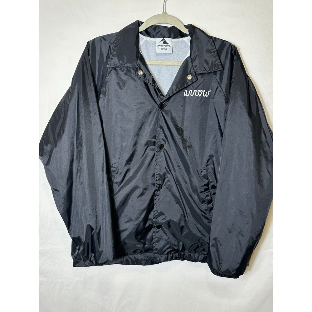 Arrow Skate Co. Men's "Broken Heart" Lightweight Black Jacket Front Snap Size M